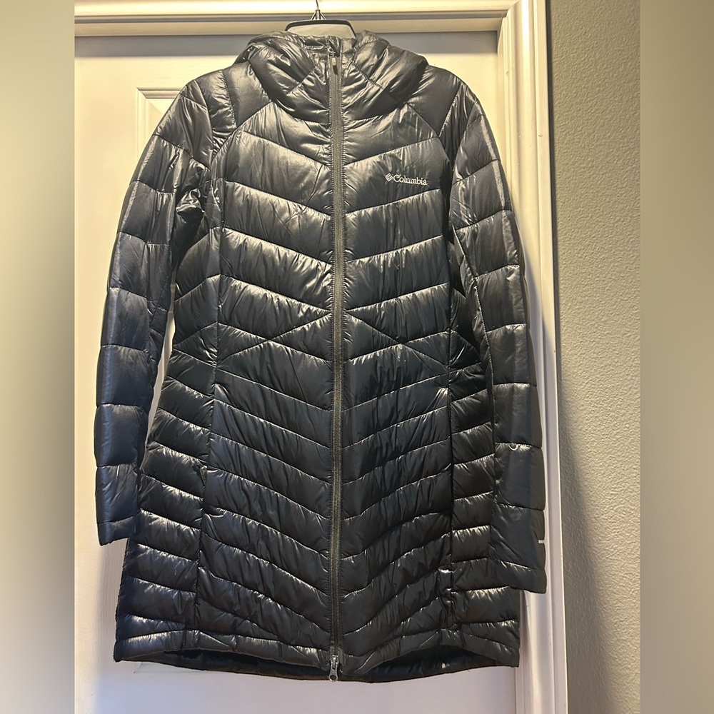 🚫SOLD🚫 NEW Columbia Joy Peak Omni Heat Women's Black Mid-Length Coat .